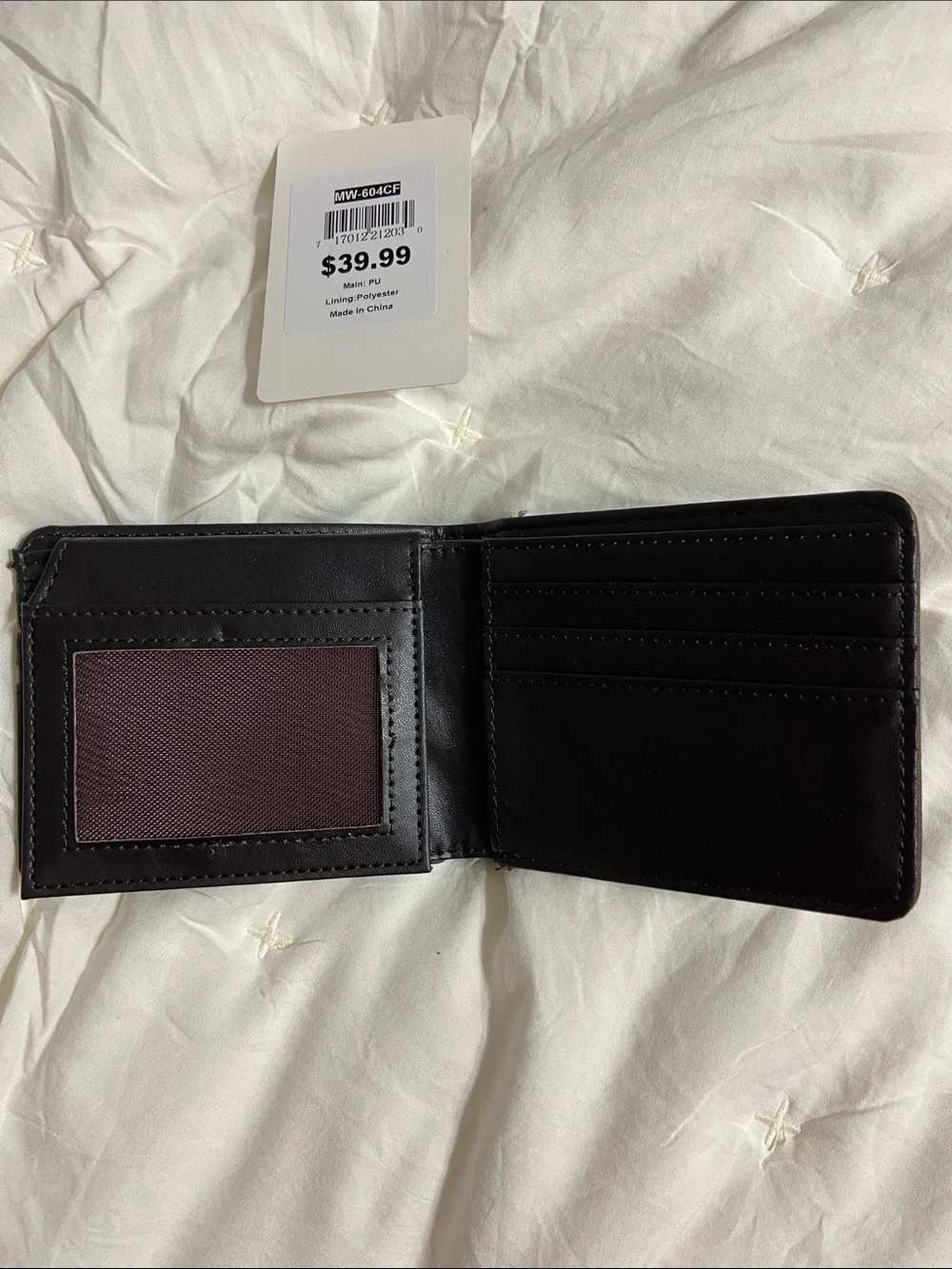 Men's Black & Brown Western-Style Bi-Fold Card & Key Wallet